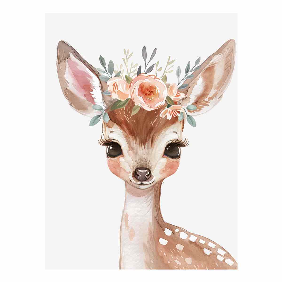Baby Deer Canvas Art Print-0