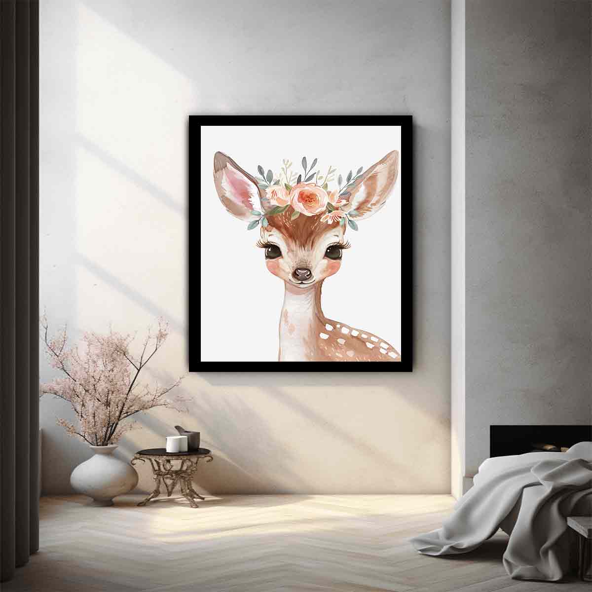Baby Deer Canvas Art Print-1
