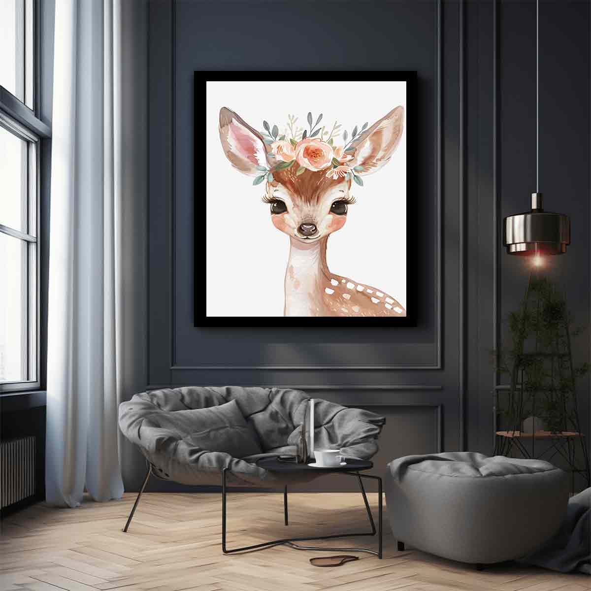 Baby Deer Canvas Art Print-2