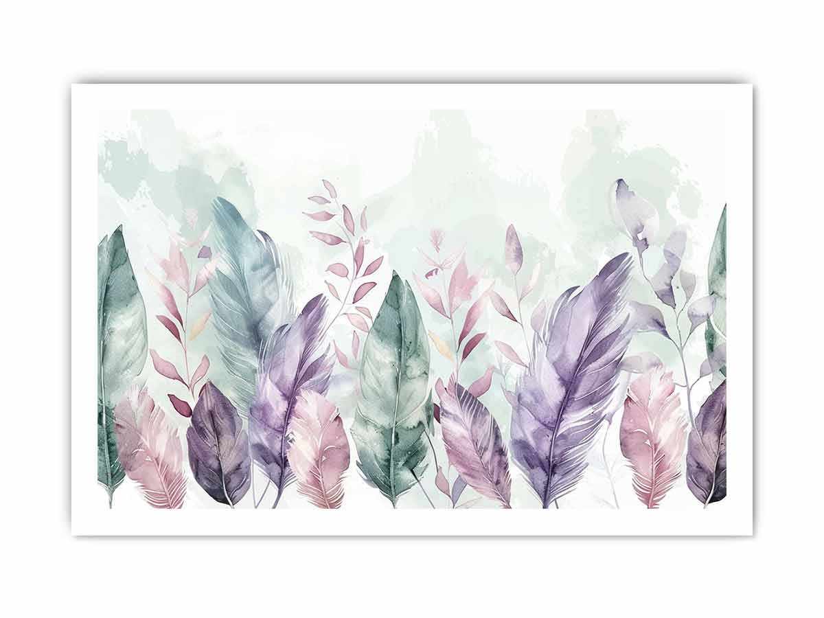 Boho Feathers  Canvas Painting  Print-8