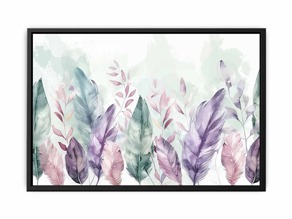 Boho Feathers  Canvas Painting  Print-4