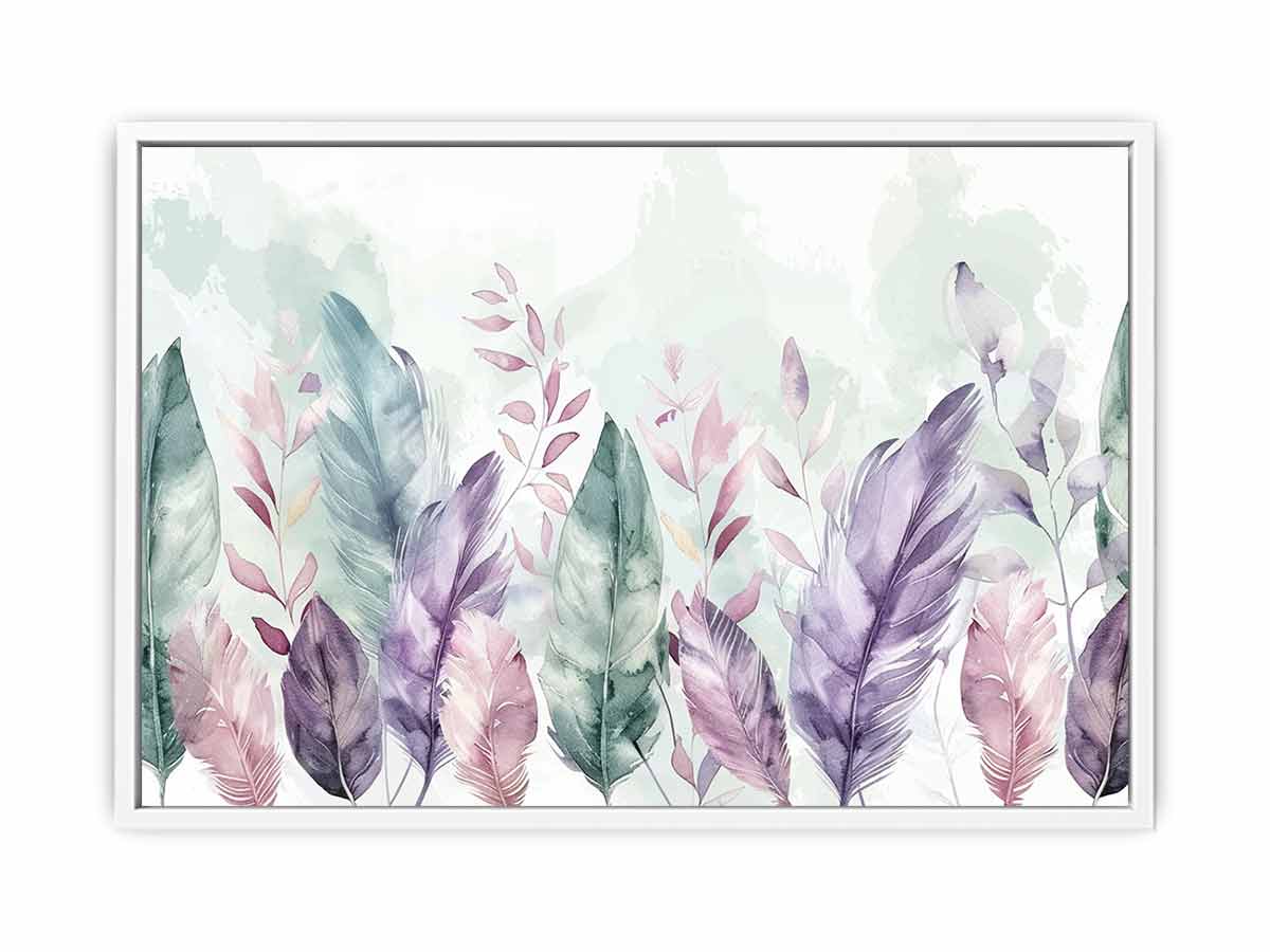 Boho Feathers  Canvas Painting  Print-5