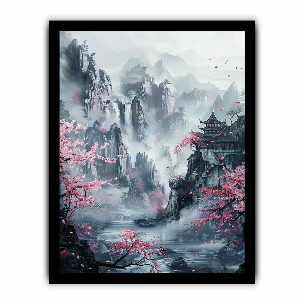 Asian Landscape  Canvas Painting Print-7