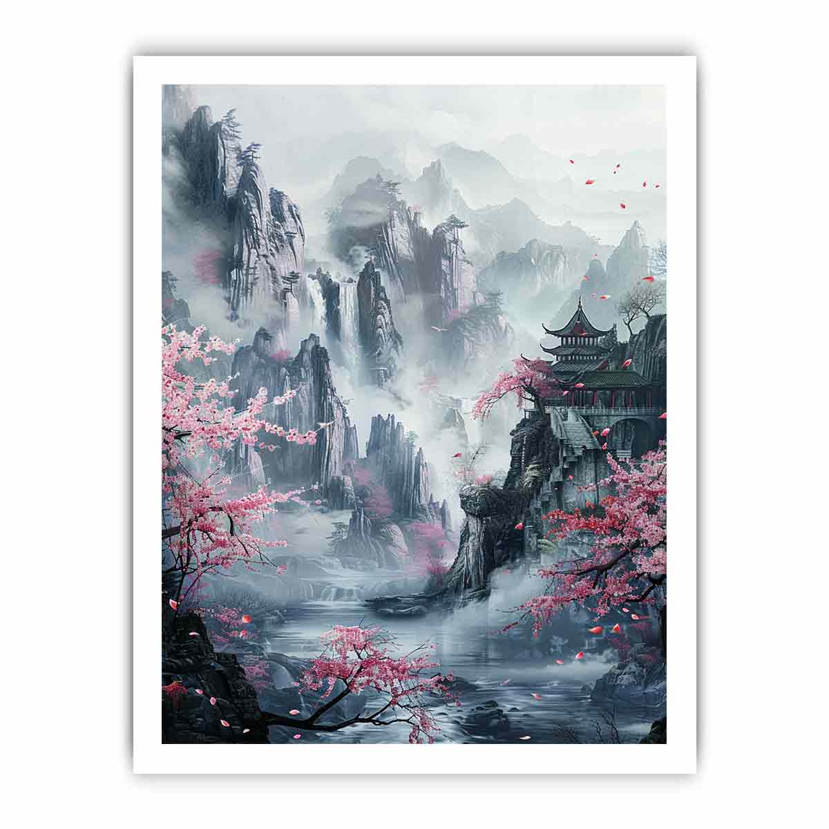Asian Landscape  Canvas Painting Print-8