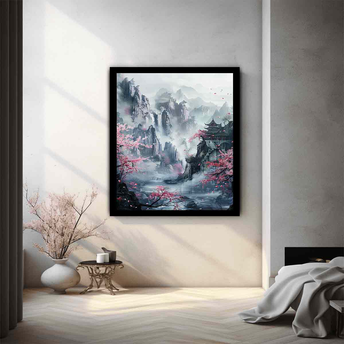 Asian Landscape  Canvas Painting Print-1