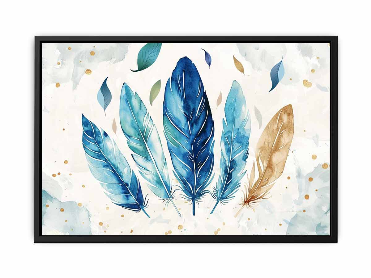 Boho Feathers  Canvas Art Print-4