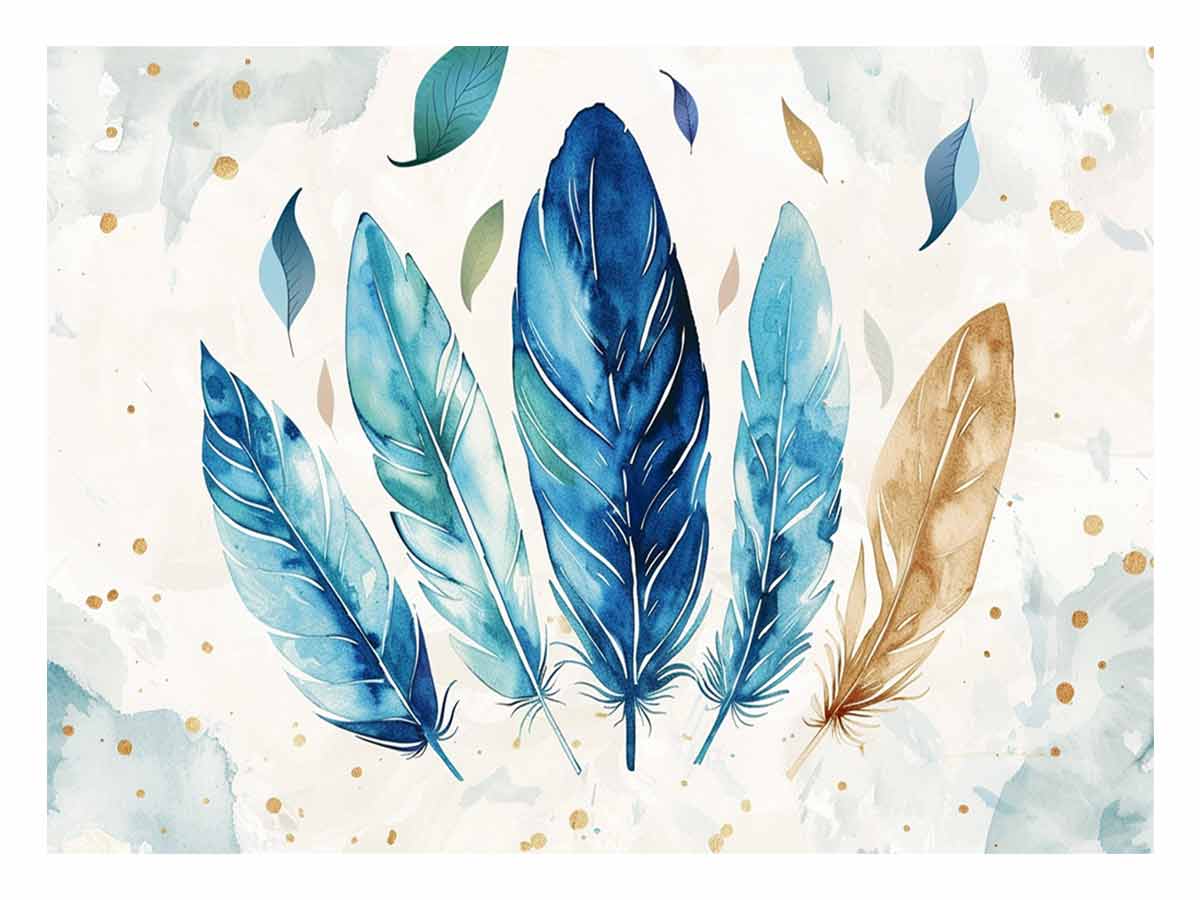 Boho Feathers  Canvas Art Print-0