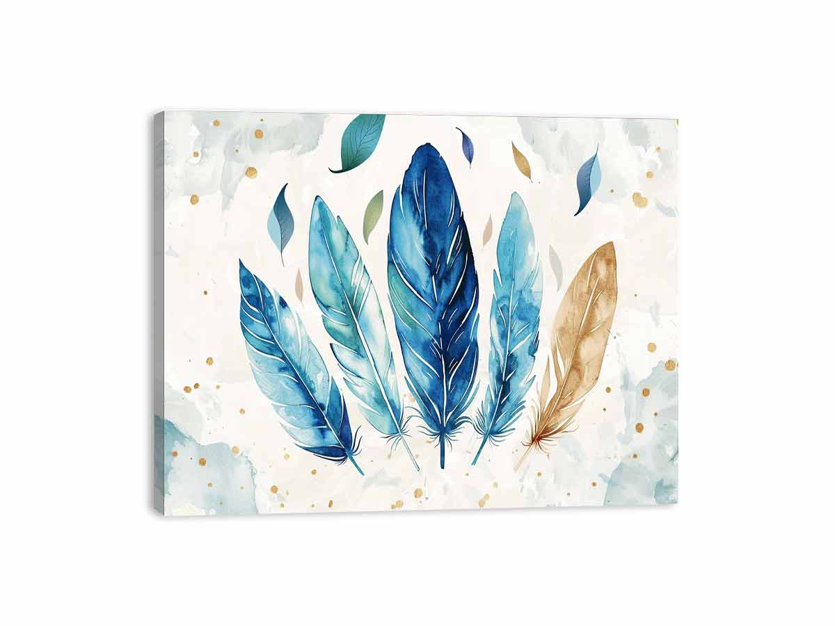 Boho Feathers  Canvas Art Print-3