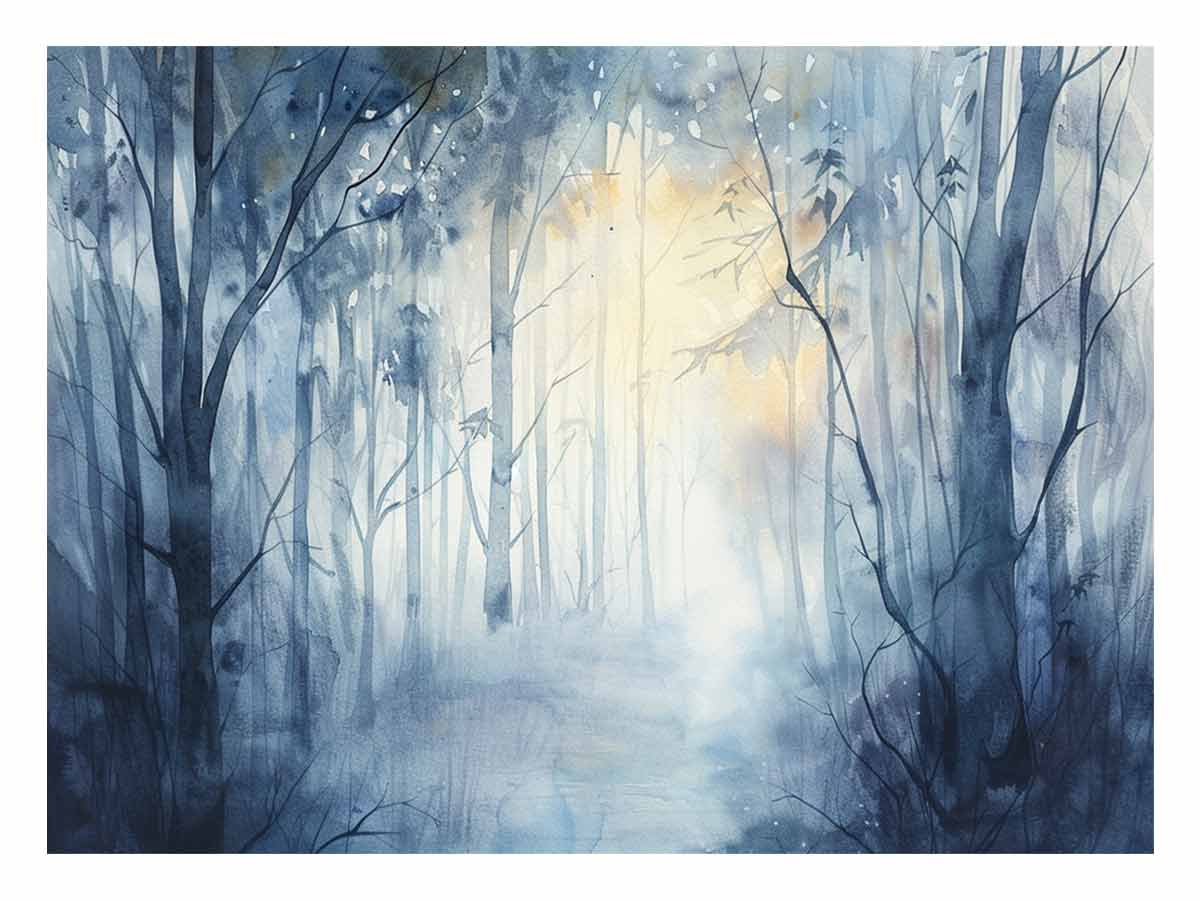 Misty Forest  Canvas Art Print-0