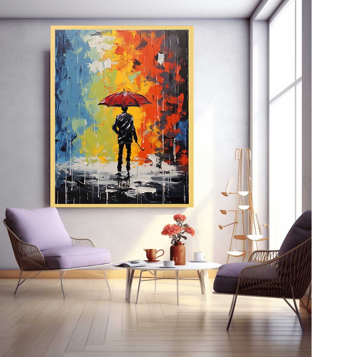 Dancing Couple Modern Art Canvas Art Print-2
