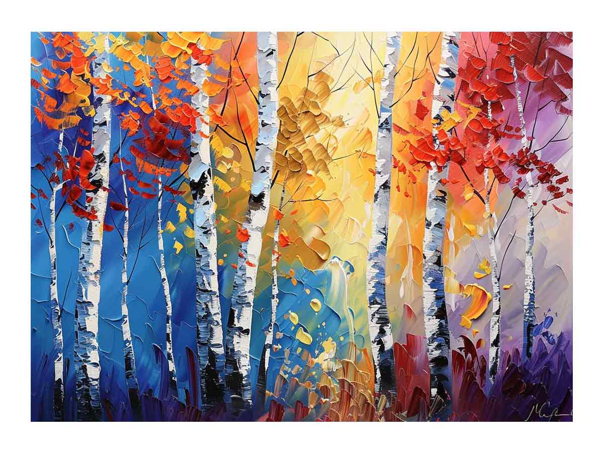Birch Trees Canvas Art Print-0