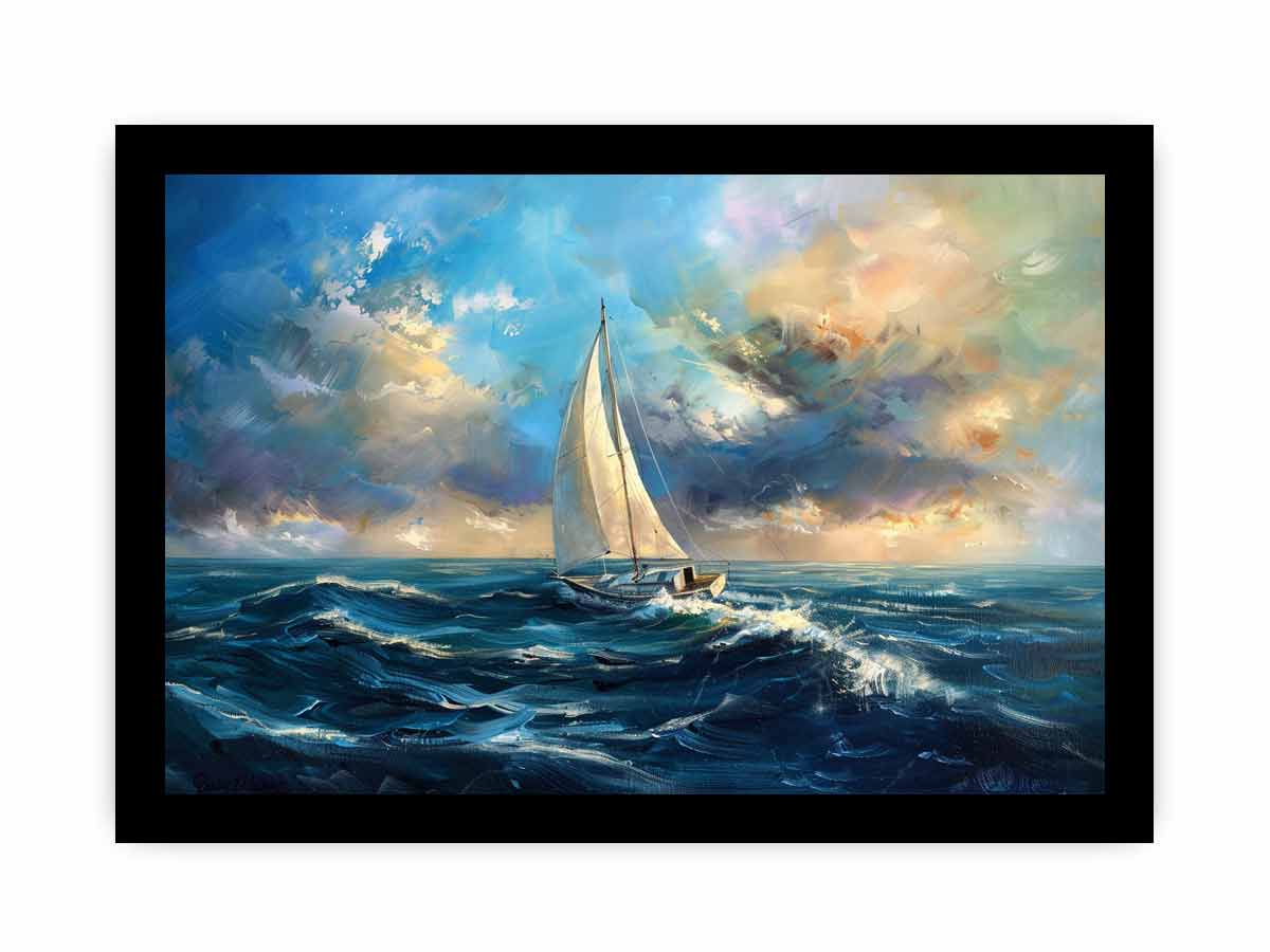 Sailing Boat Canvas Painting On Canvas-7