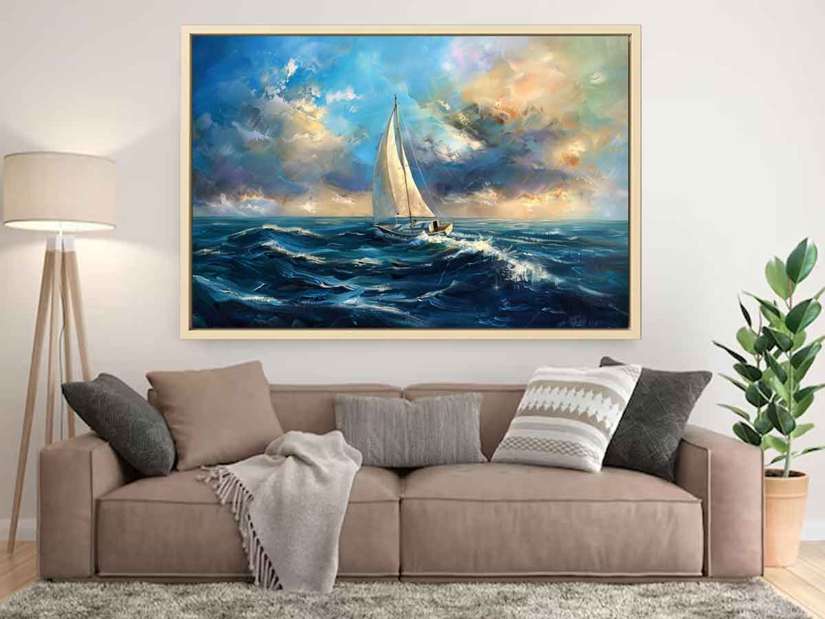 Sailing Boat Canvas Painting On Canvas-1