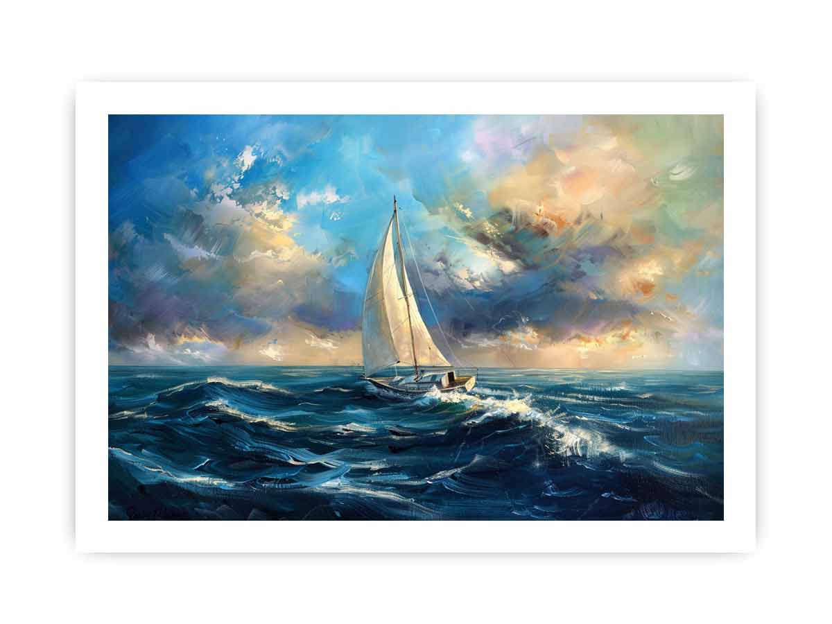 Sailing Boat Canvas Painting On Canvas-8