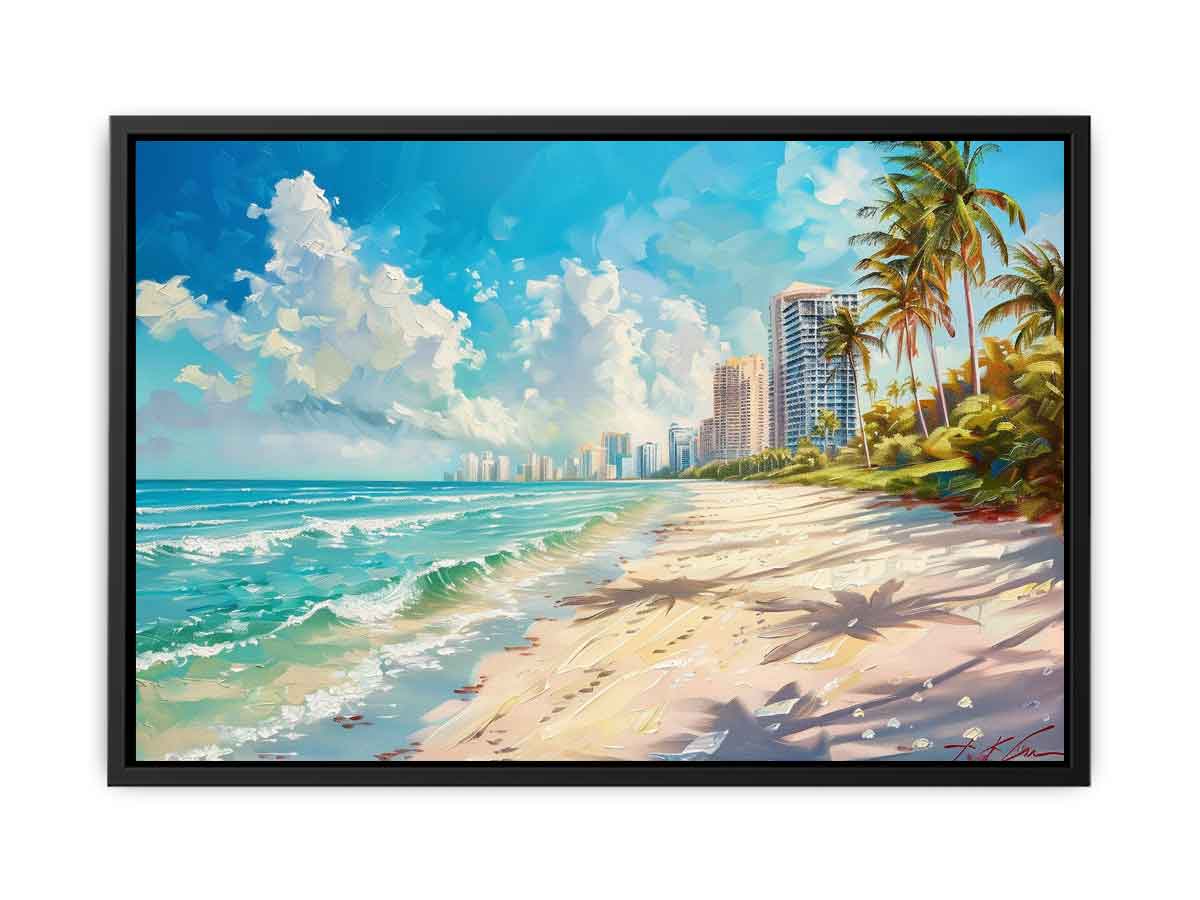 Beach City Canvas Painting On Canvas-4