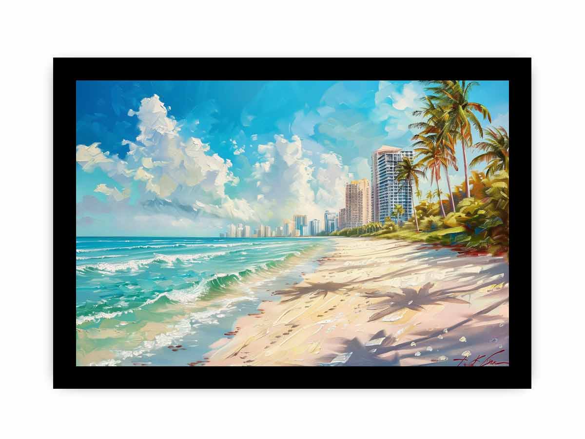 Beach City Canvas Painting On Canvas-7