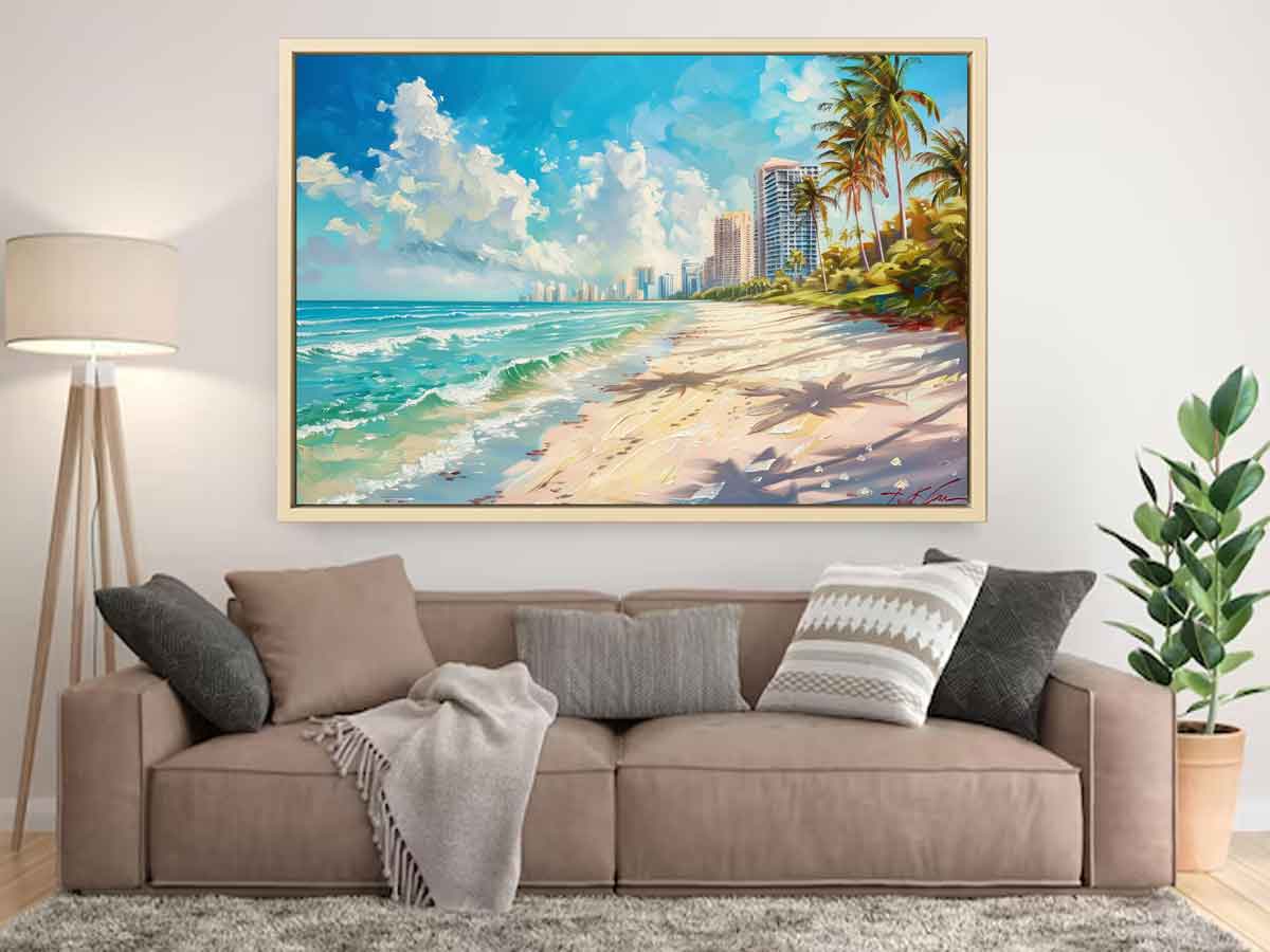 Beach City Canvas Painting On Canvas-1