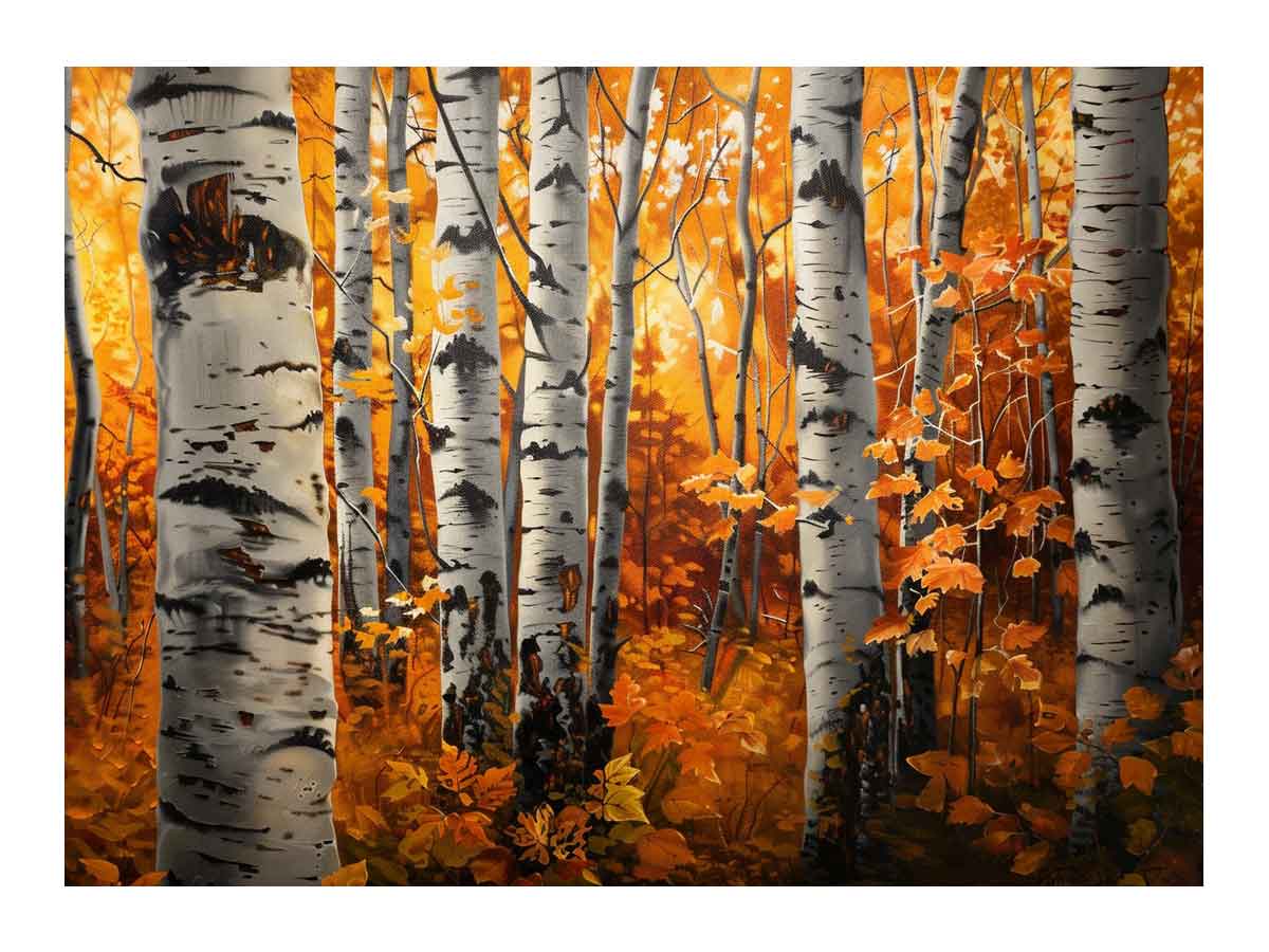 Birch Tree Canvas Art Print Artowrk-0