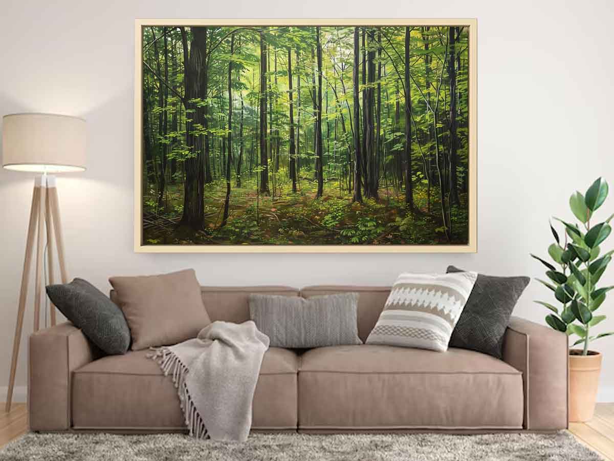 Hardwood Forest Canvas Painting-1