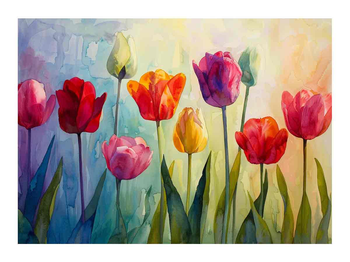 Tulip Canvas Art Print for Living Room-0