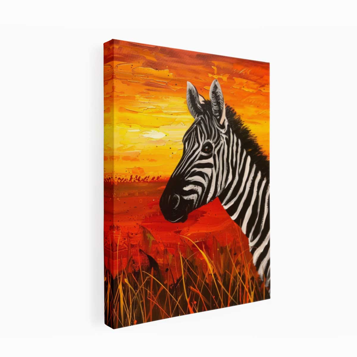 Zebra Canvas Painting Print-3