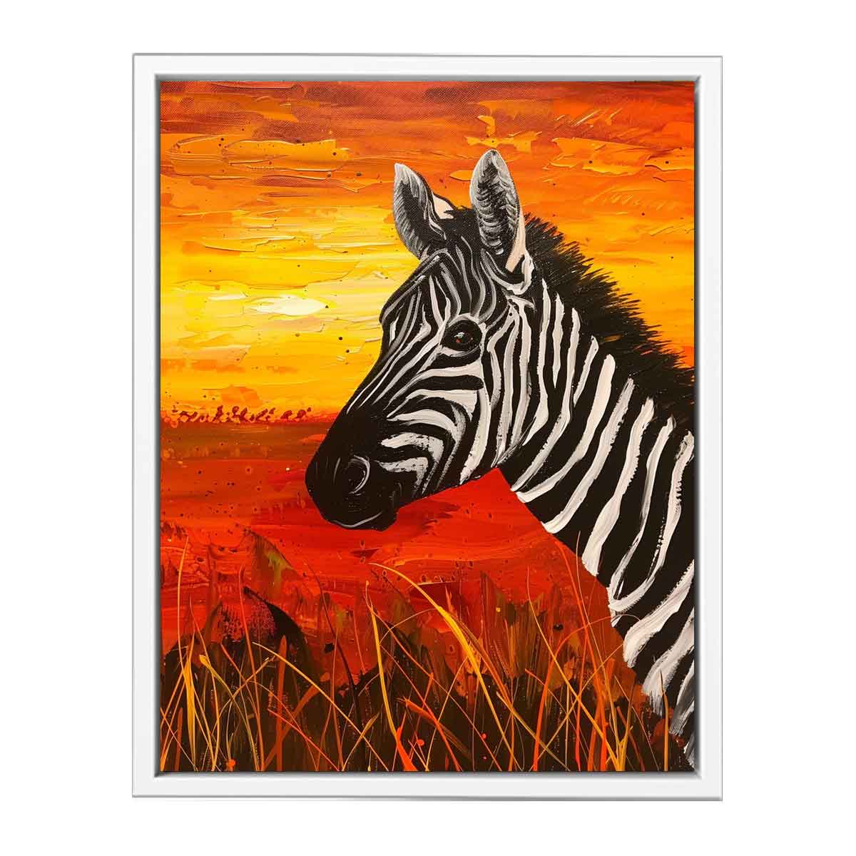 Zebra Canvas Painting Print-5