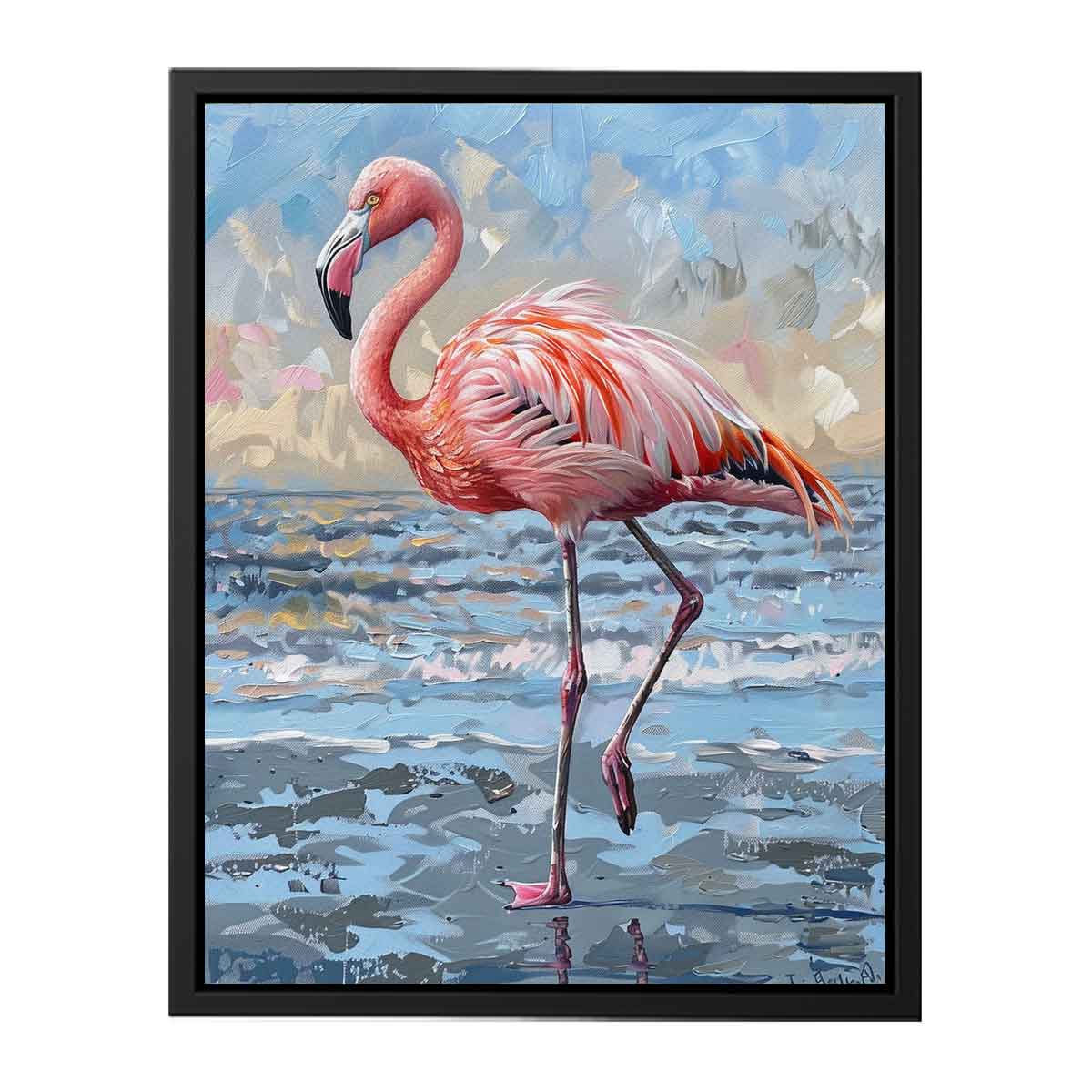 Flamingo Canvas Art Print-4