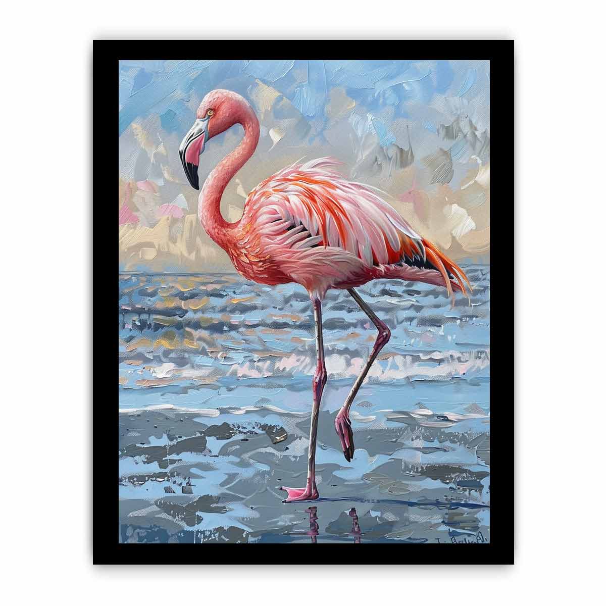 Flamingo Canvas Art Print-7