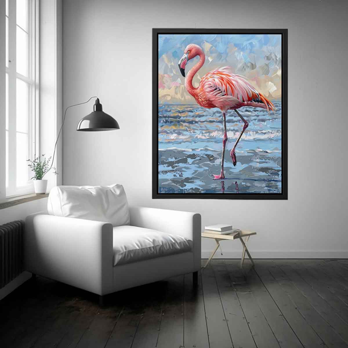 Flamingo Canvas Art Print-1