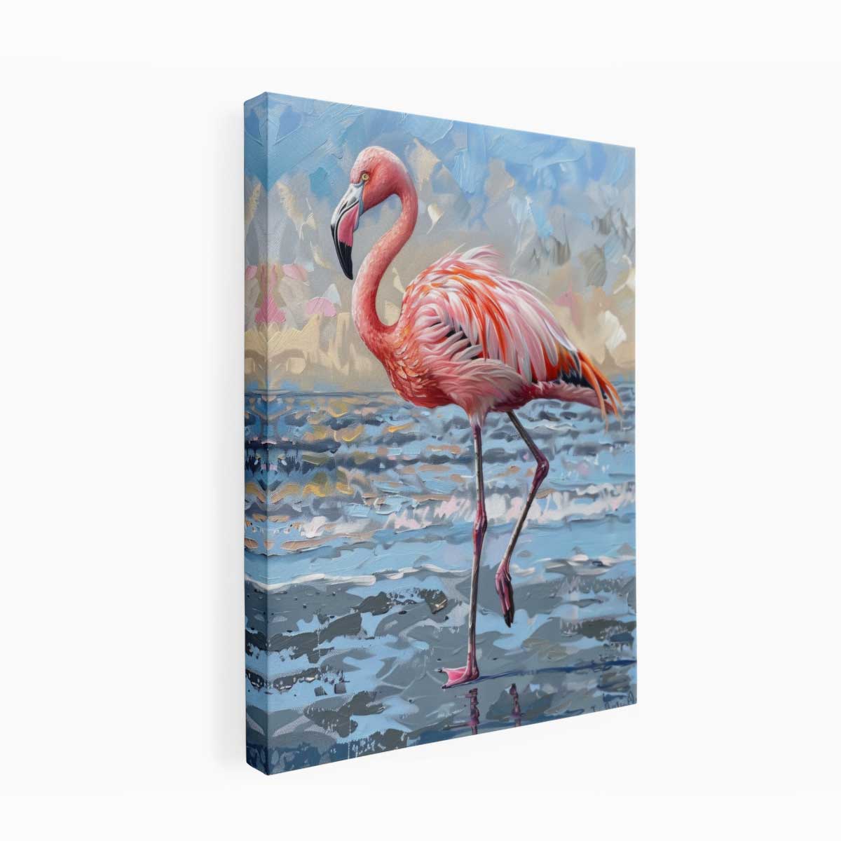Flamingo Canvas Art Print-3