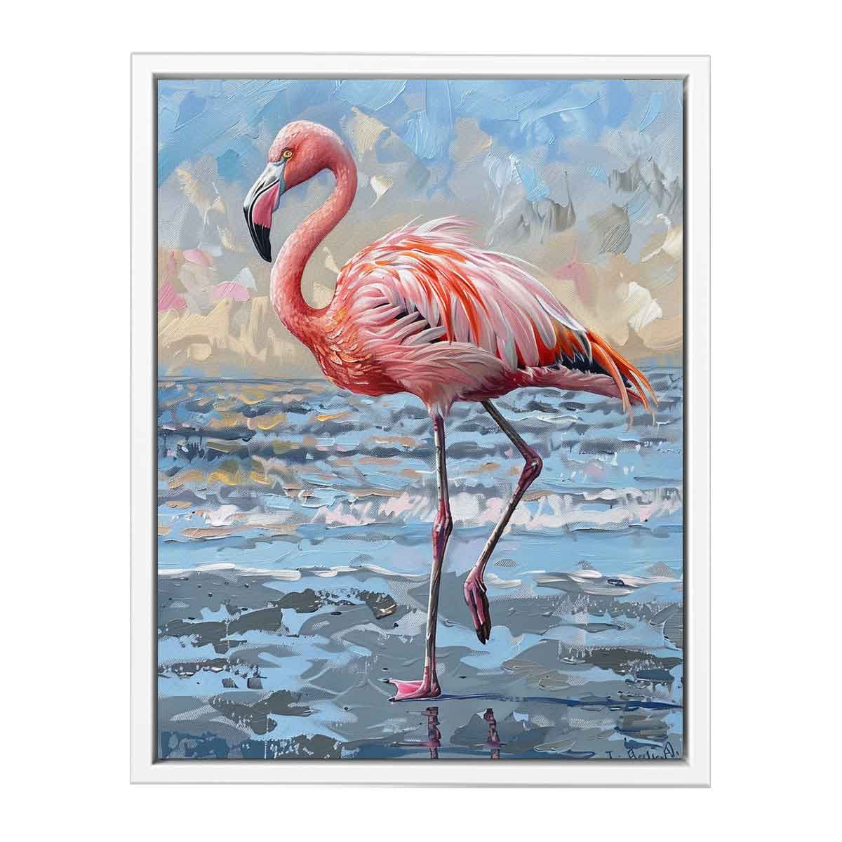 Flamingo Canvas Art Print-5