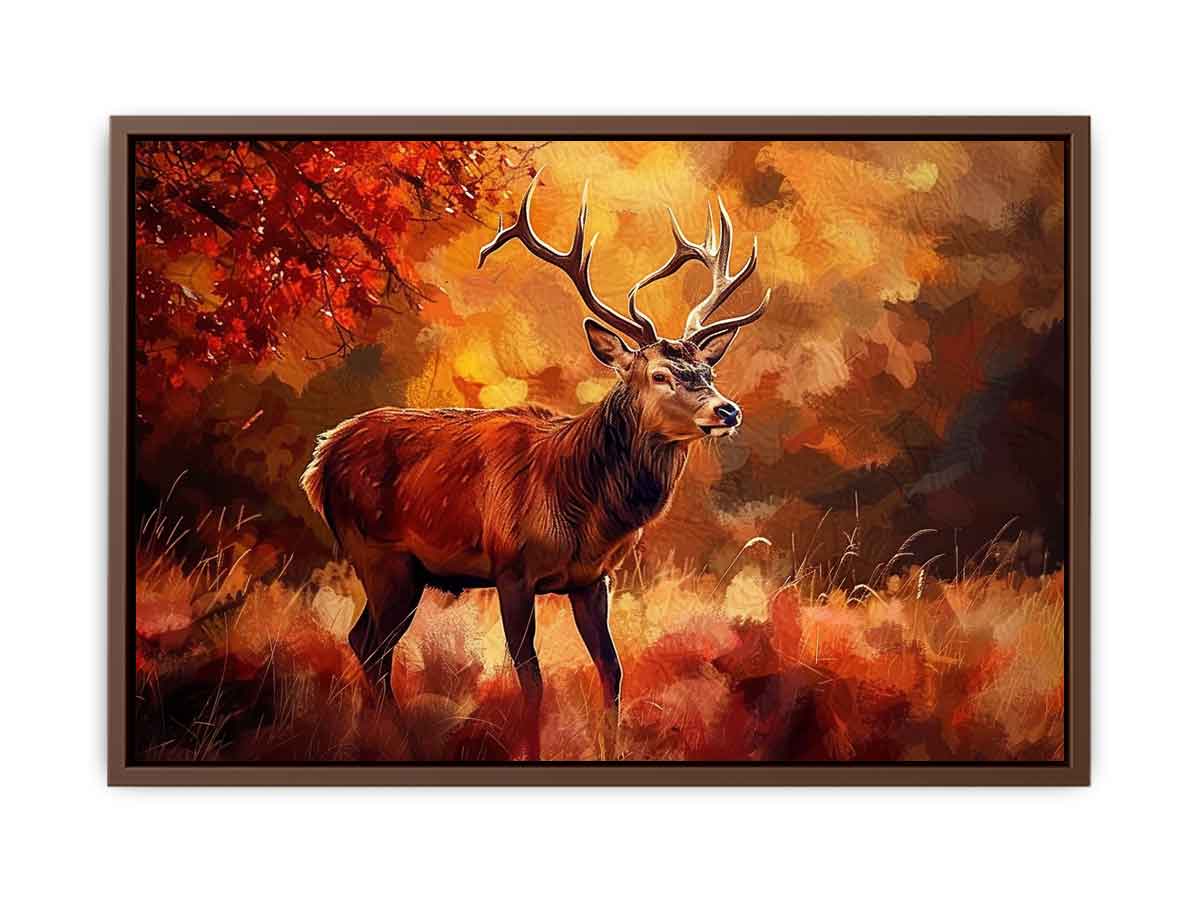 Deer Canvas Painting Print-6