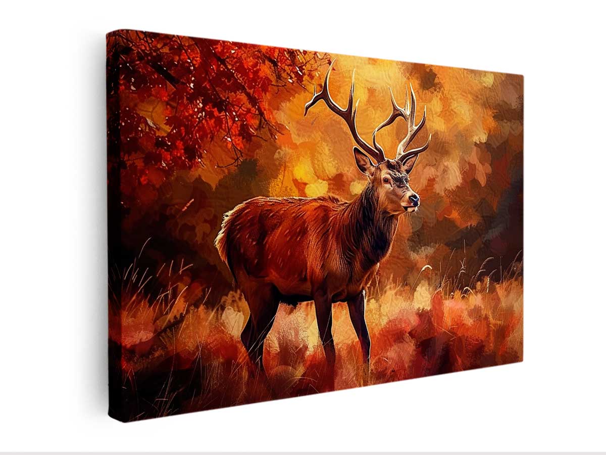 Deer Canvas Painting Print-3
