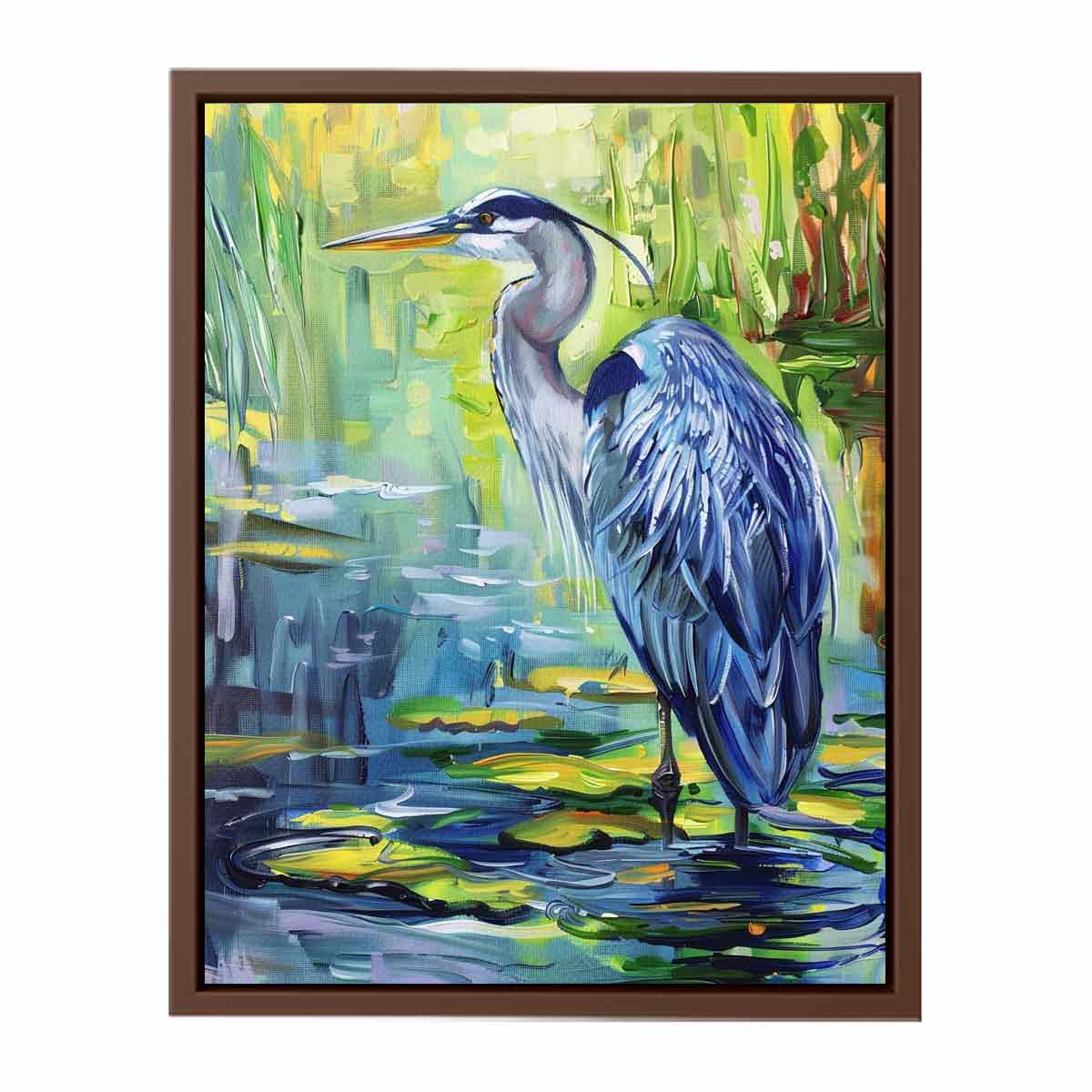 Blue Heron Canvas Art Print-6