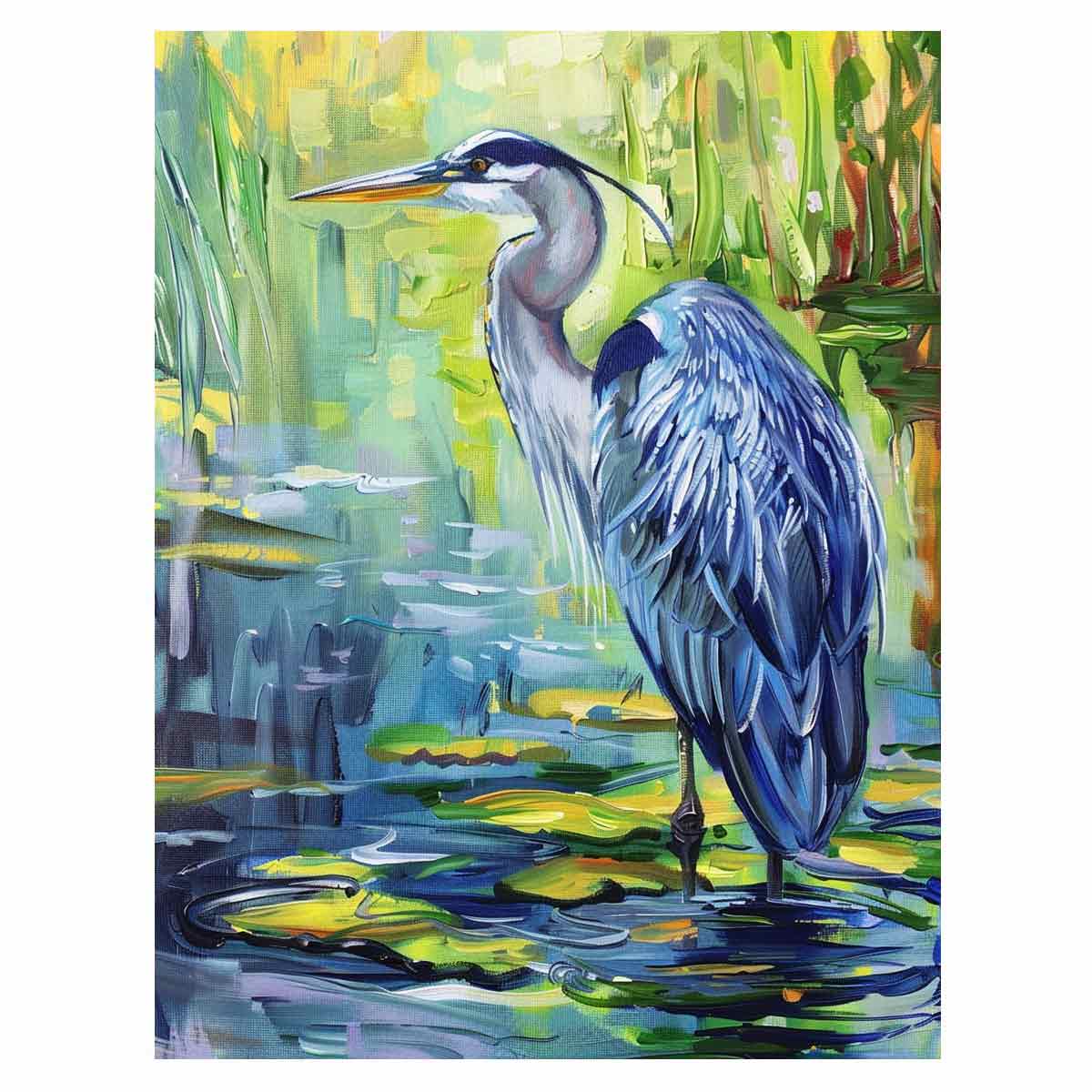 Blue Heron Canvas Art Print-0