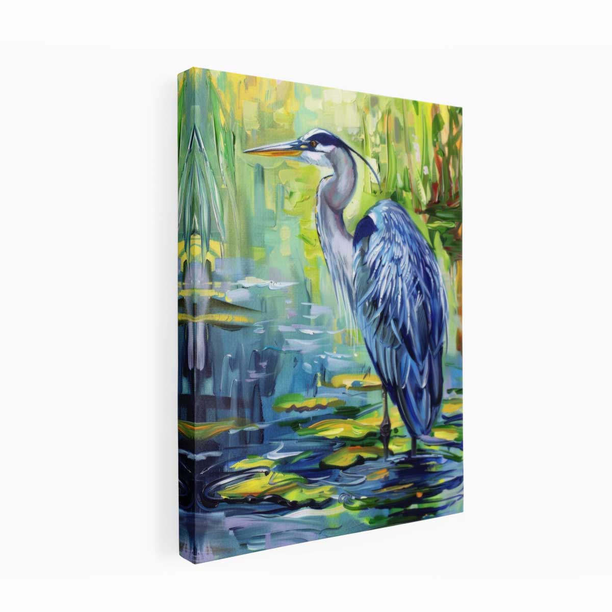 Blue Heron Canvas Art Print-3