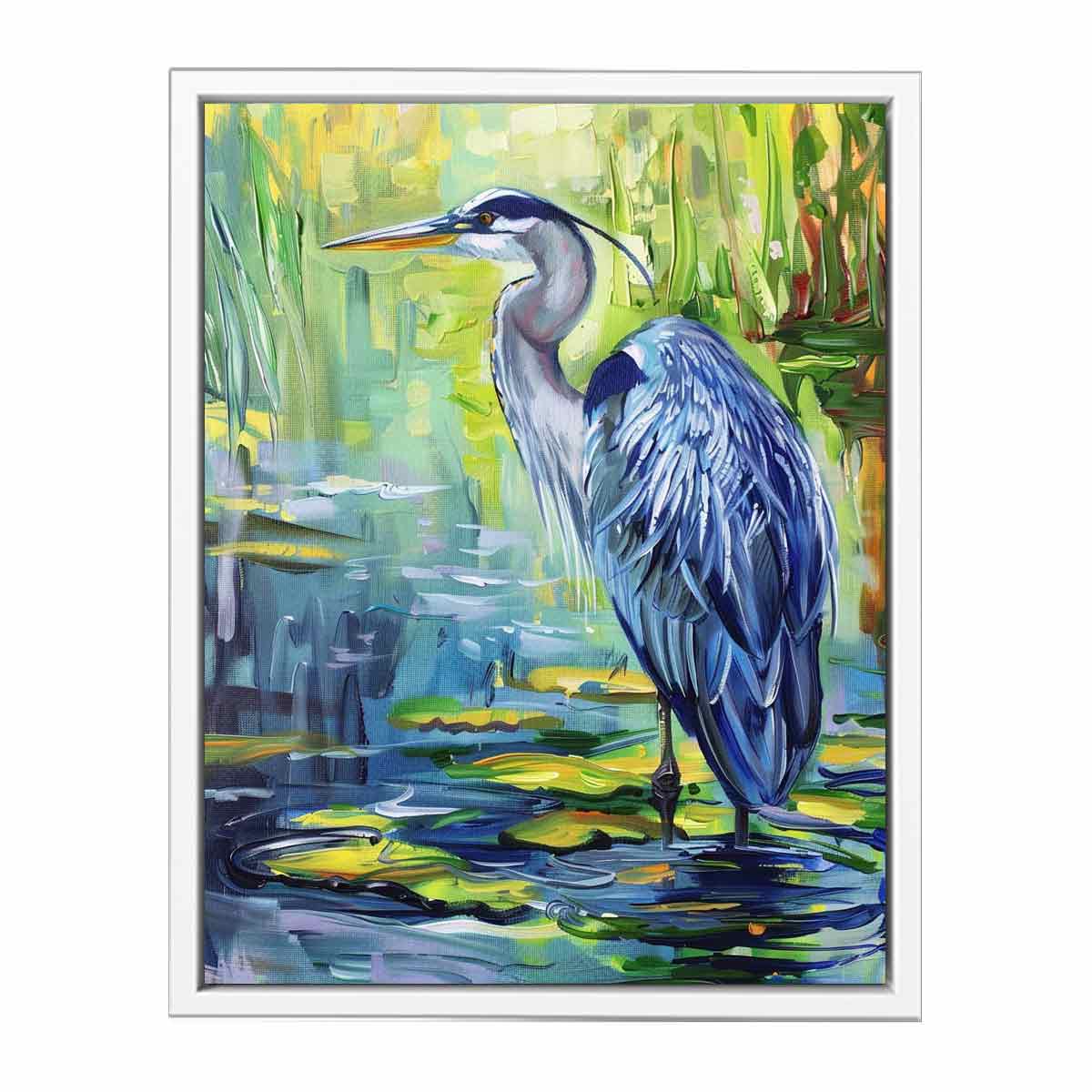 Blue Heron Canvas Art Print-5