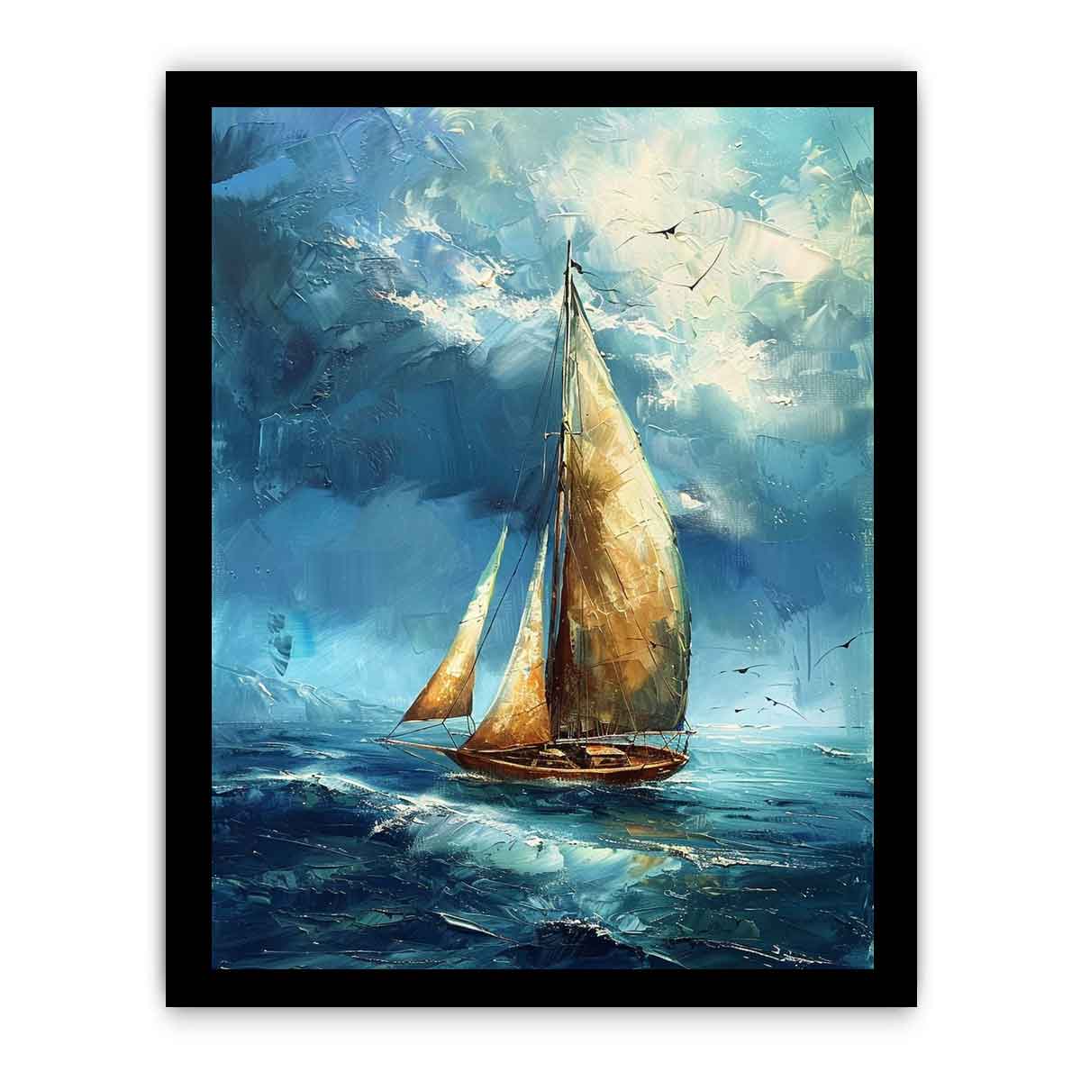 Sailing Boat Canvas Art Print-7