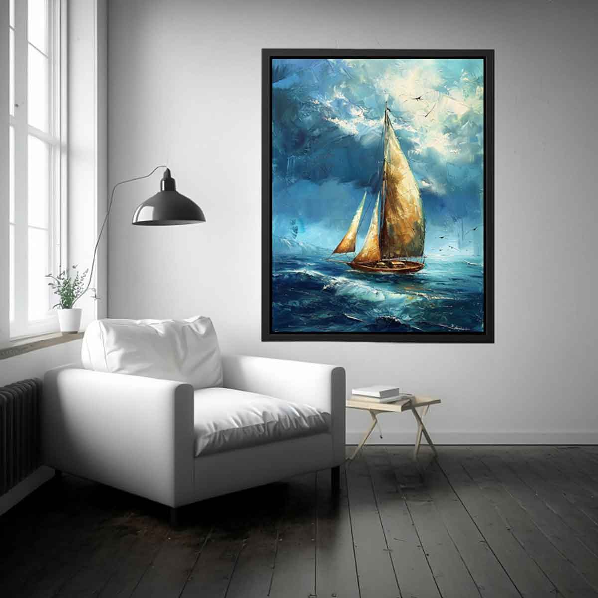 Sailing Boat Canvas Art Print-1