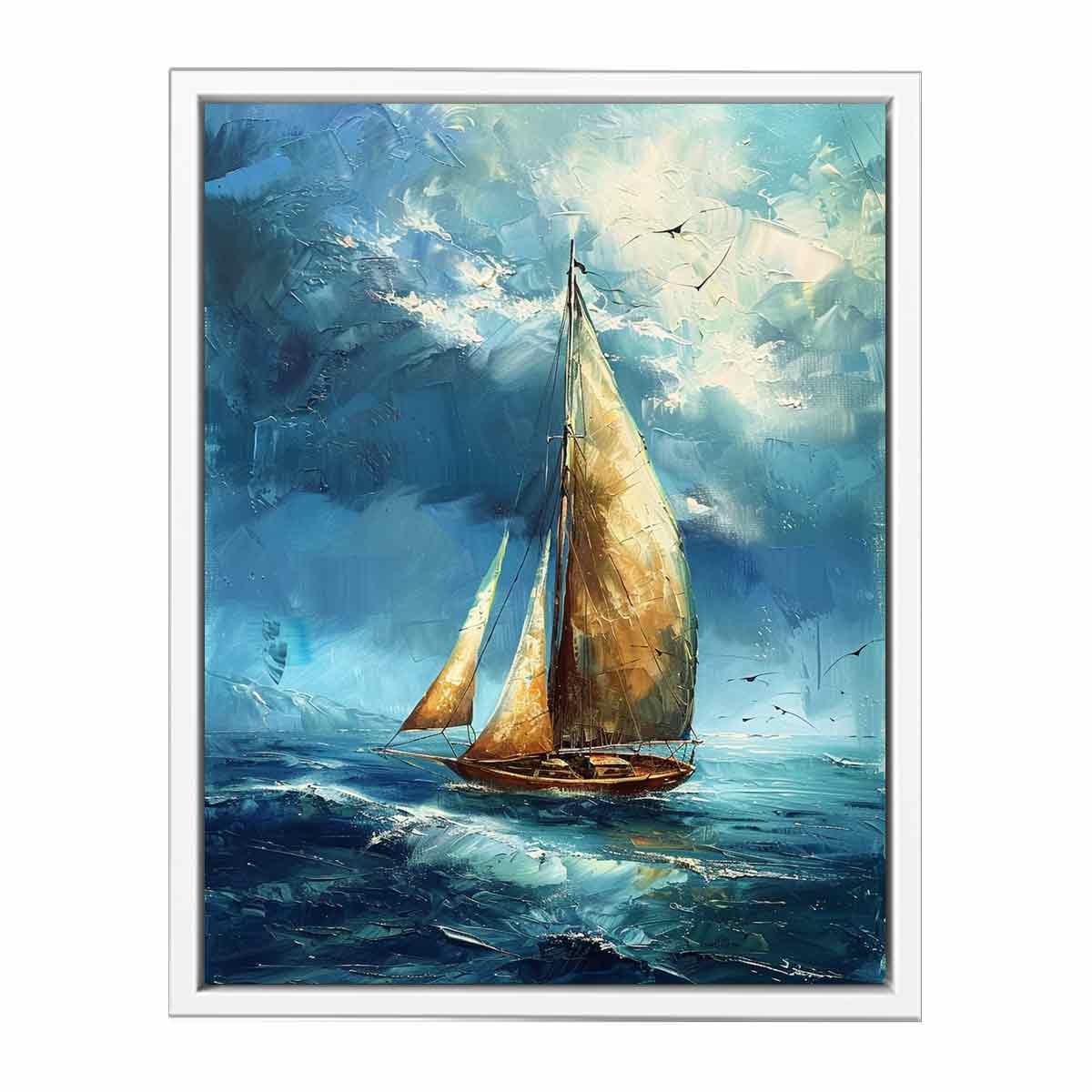 Sailing Boat Canvas Art Print-5