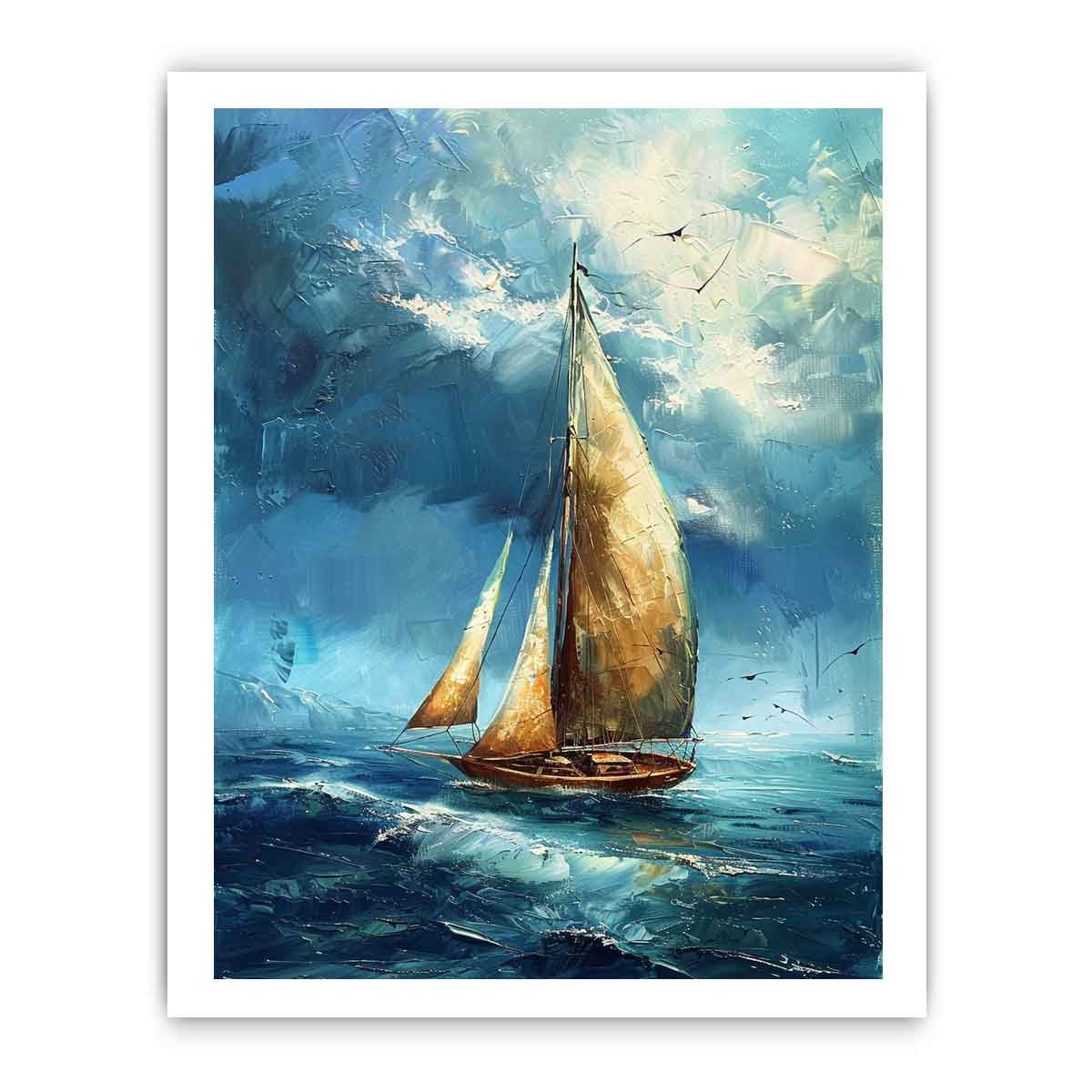 Sailing Boat Canvas Art Print-8