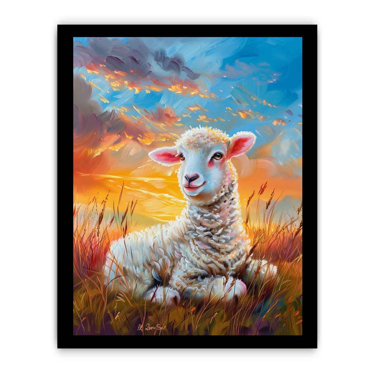 Baby Sheep Canvas  Art Print-7