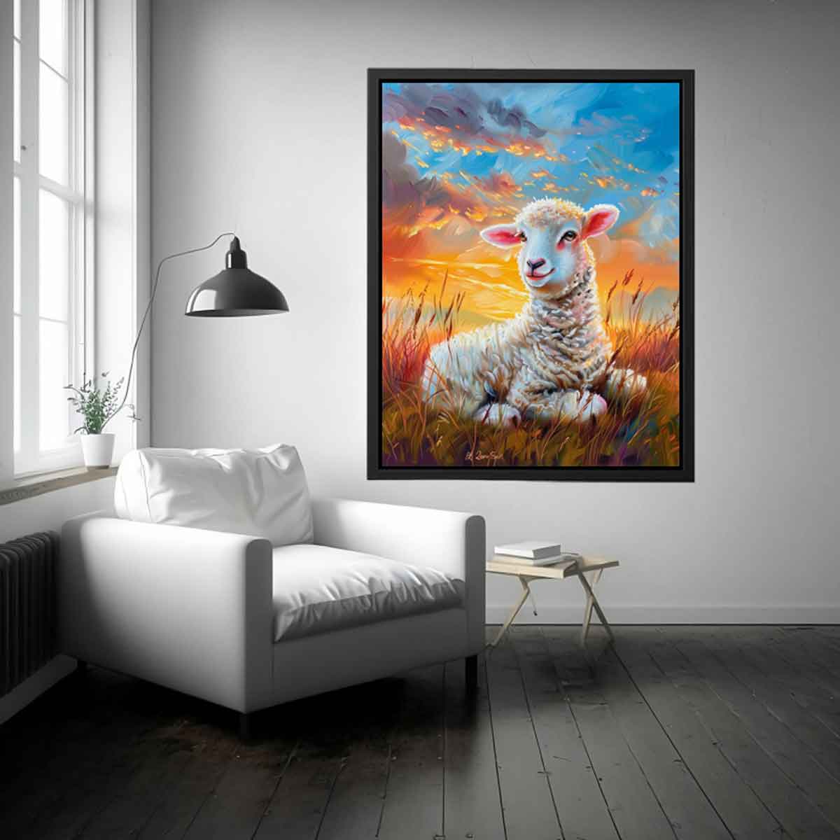 Baby Sheep Canvas  Art Print-1