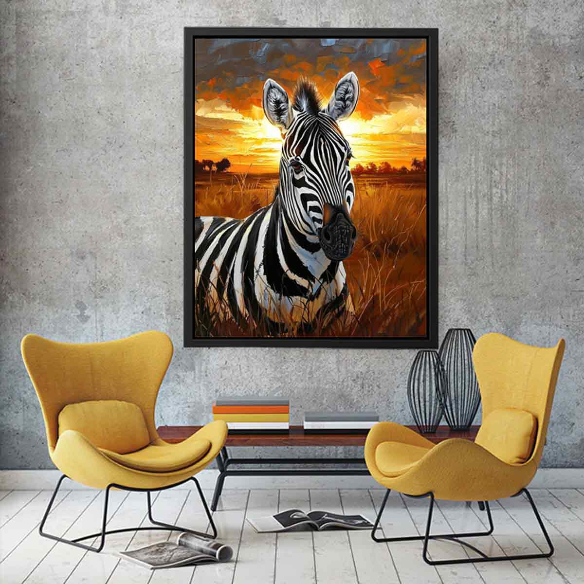 Zebra wall Art Painting-2