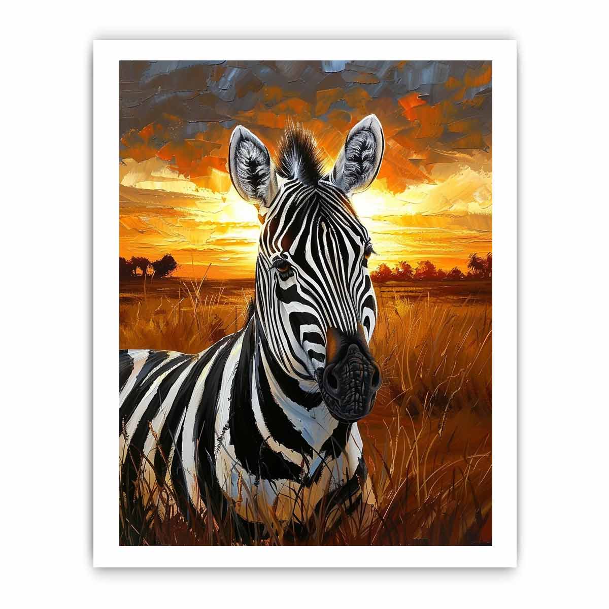 Zebra wall Art Painting-8