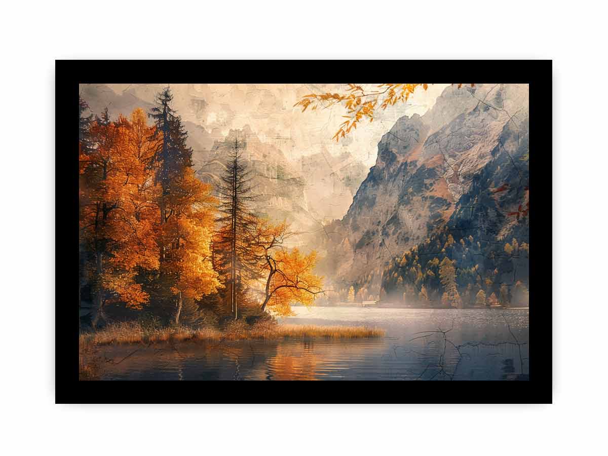 Mountain River Canvas Art Print-7
