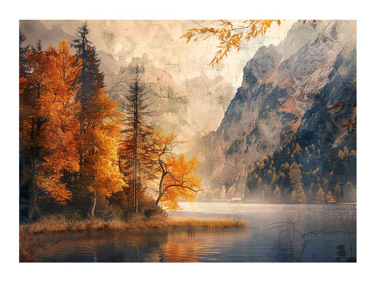 Mountain River Canvas Art Print-0