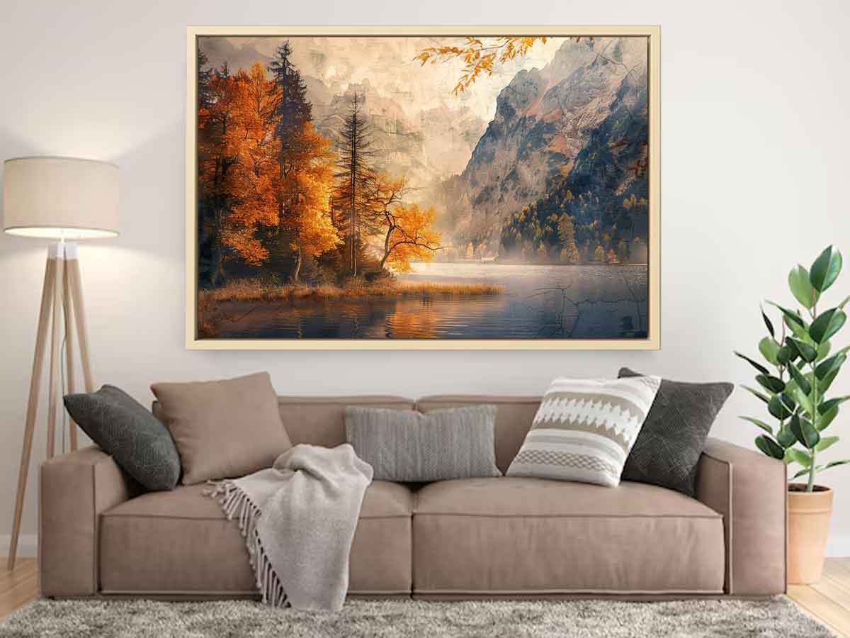 Mountain River Canvas Art Print-2