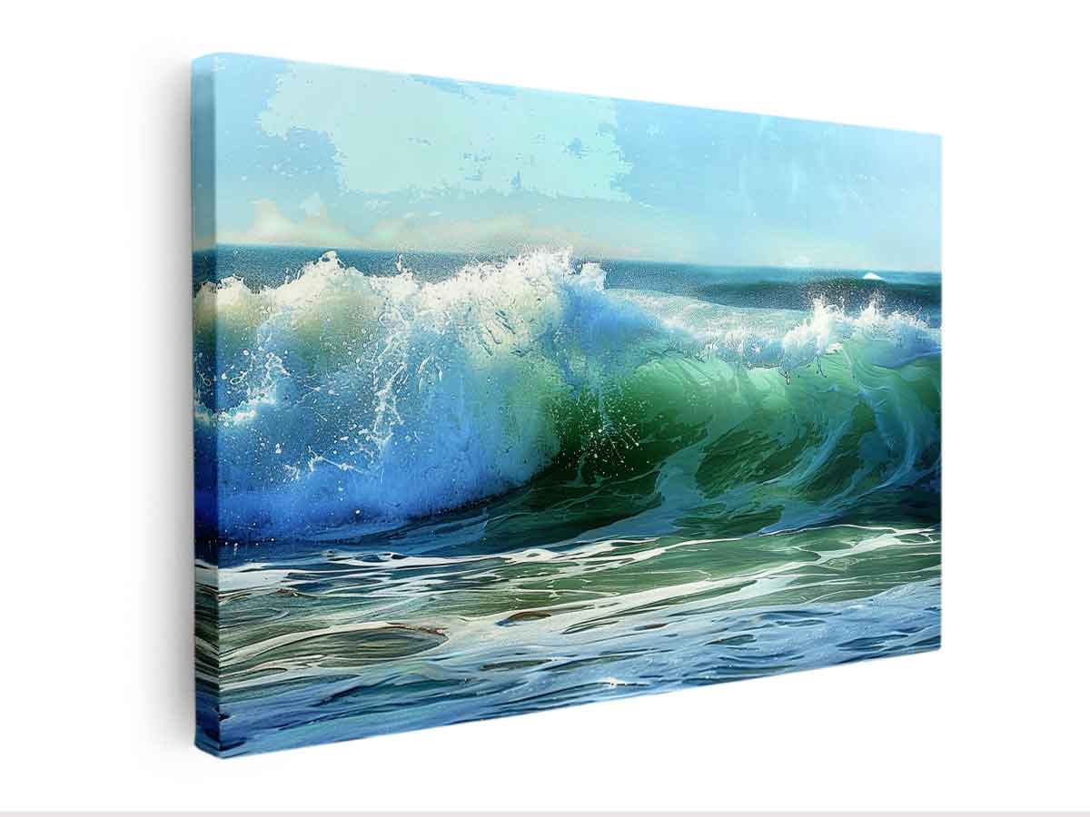 Waves Canvas Painting-3