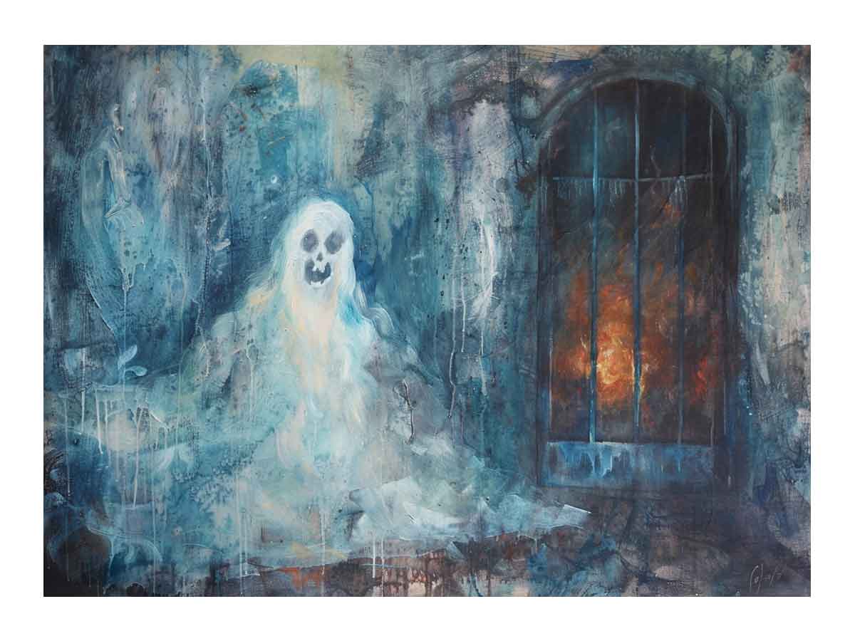 Ghost Canvas Painting-0